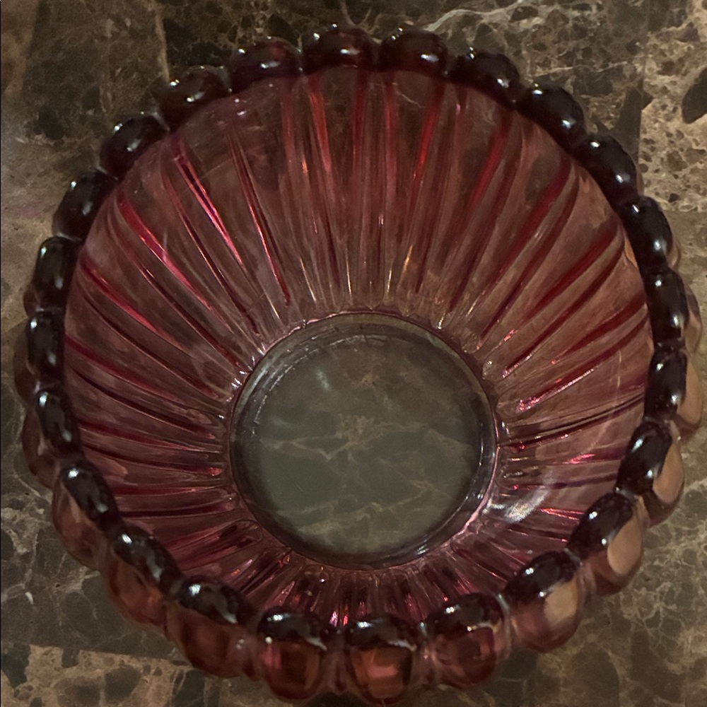 Elegant Ribbed Glass Bowl - Picture 2 of 3